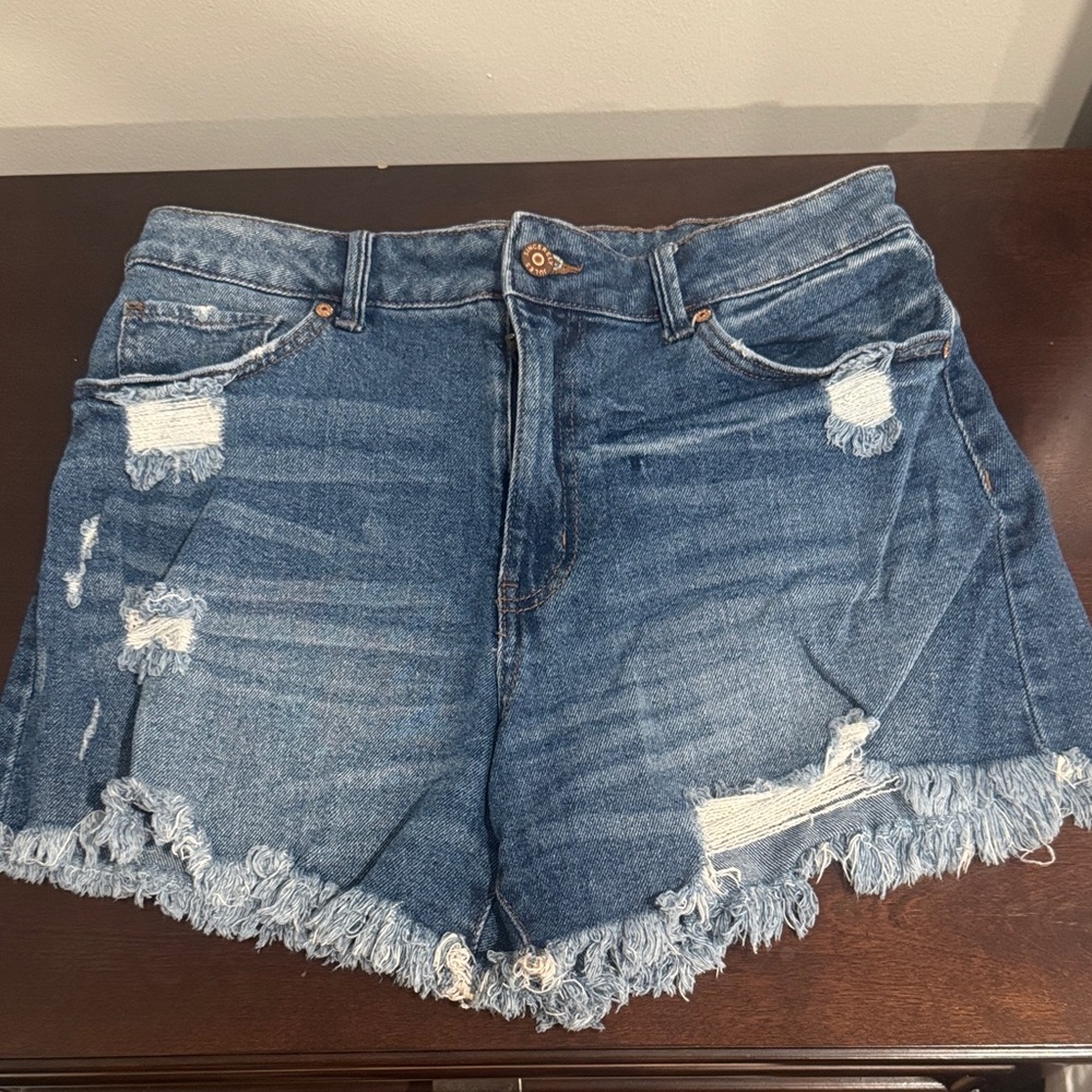 Sincerely Jules Blue Distressed Jean Shorts
